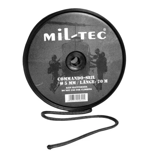 Mil-Tech Commando-Seil-15942002-005 Commando-Seil Schwarz Einheitsgröße