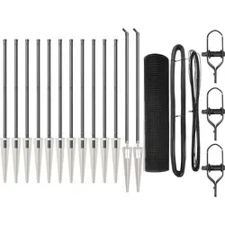 vidaXL Zaun mit Pfosten Grau 0,5 x 25 m aus Stahl - Hochwertiger Gartenzaun aus robustem, UV-beständigem Stahl, ideal für sichere Außenbereiche. Wetterbeständig und korrosionsgeschützt, sorgt er für langanhaltende Ästhetik und Sicherheit für Ihr Grundstück.
