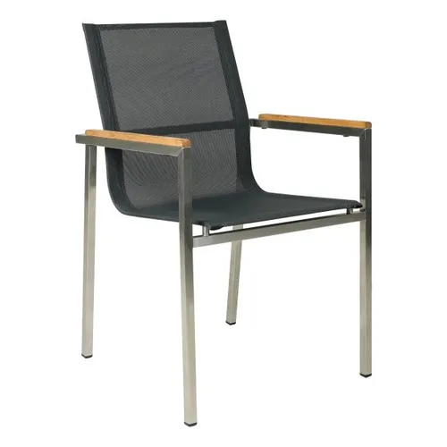 Stylischer Stapelsessel Sydney in silber von Greemotion