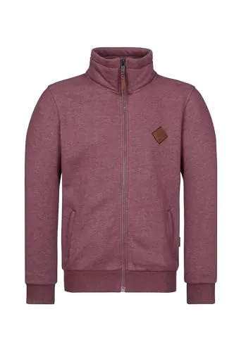 Naketano Ivic 20 - Bordeaux Melange - Herren Sweatjacke mit klassischem Rundhalsausschnitt. Weicher Materialmix für hohen Tragekomfort und Formstabilität. Dezente Markenakzente und bequeme Passform - ideal für Freizeit und Alltag. Pflegeleicht und strapazierfähig.