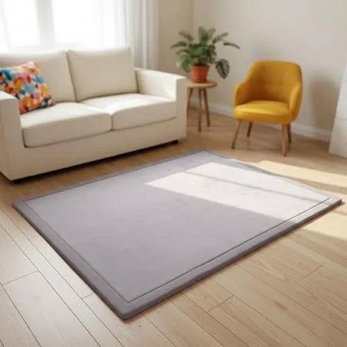 Björn&Schiller Baby Teppich 150x200 cm - Rutschfester Krabbelteppich - Spiel- & Krabbeldecken, rutschfeste und weiche Samtmatte für sicheren Komfort beim Krabbeln und Spielen – ideal für Babys und Kleinkinder.