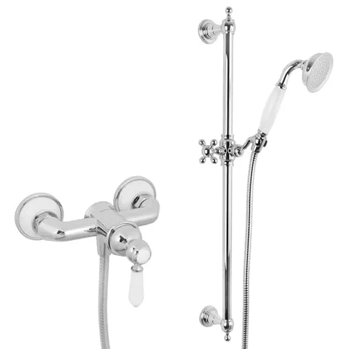 Welfenstein Nostalgie Aufputz-Duschset LX-41D mit Brausestange Retro