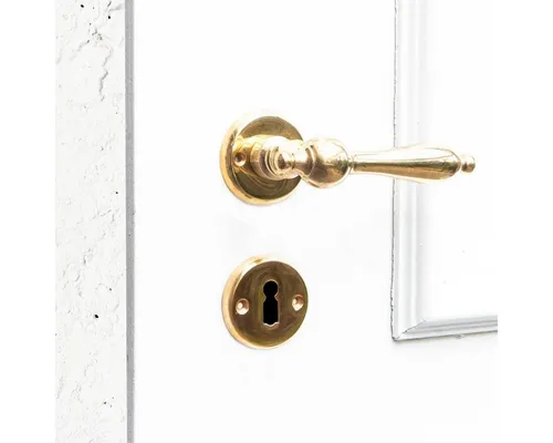 Antikas Türbeschlag Drückergarnitur für Zimmertüren - edles Design, BB, Messing glanz