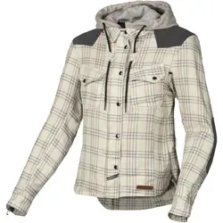 Macna Inland Plaid Damen Motorrad Textiljacke, grün-braun, Größe L - Motorradjacke mit seitlichem Belüftungsreißverschluss und Aramid-Verstärkungen für optimalen Schutz und Komfort beim Fahren.