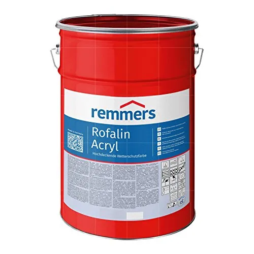 REMMERS ROFALIN ACRYL - 5 LTR (LICHTGRAU) - Hochwertiger Lack für mineralische Untergründe, wetterfest und feuchtigkeitsregulierend. Ideal für umweltbewusste Projekte mit brillanten Farbtönen.