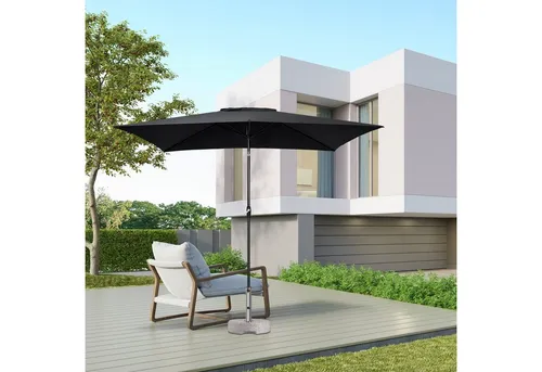 Sekey Sonnenschirm 3m mit Kurbel - Rechteckiger Gartenschirm, UPF 50+, beidseitig um 30° knickbar, ideal für Garten und Terrasse, korrosionsbeständig und langlebig durch Aluminiumkonstruktion.