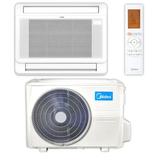 MIDEA Kompakttruhen-Set MFA2U-12HRFNX-ME | 3,5 kW - Klimaanlagen-Set mit elegantem Truhengerät, ideal für Boden- oder Wandmontage. Inklusive passender Außeneinheit für optimale Leistung.