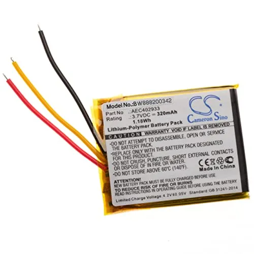 vhbw Akku Ersatz für AKG AEC402933 für Wireless Headset Kopfhörer (320 mAh, 3,7 V, Li-Polymer)