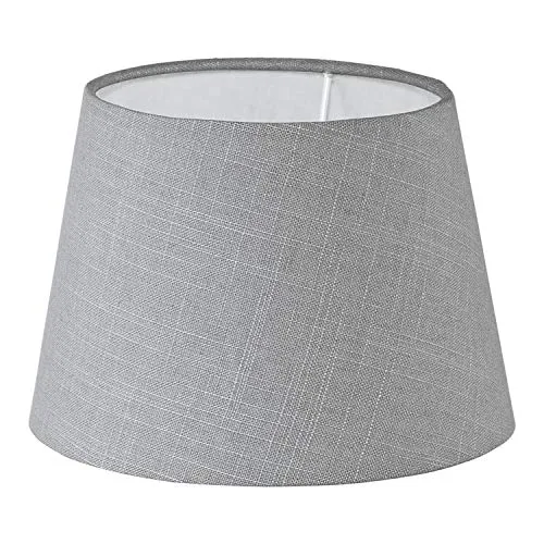 EGLO 1+1 VINTAGE Textil Schirm E27, E14 grau 205mm in silber von EGLO