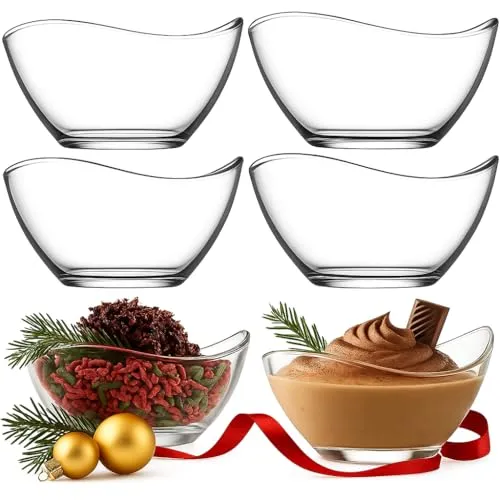 DMA-Z Dessertschalen Glas 6er-Set – 310 ml Bleifrei & Spülmaschinenfest Ideal für Pudding, Eis, Creme & Dessertvariationen