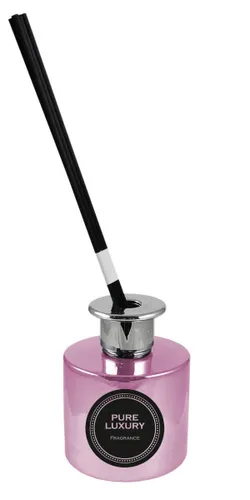 Kaheku Diffuser Rose-Geranium 200 ml - Eleganter Lufterfrischer mit einem einzigartigen Duft von Rose-Geranium. Ideal für ein angenehmes Raumklima und dekorativ in jedem Zuhause. Höhe: 10 cm, Durchmesser: 8 cm.