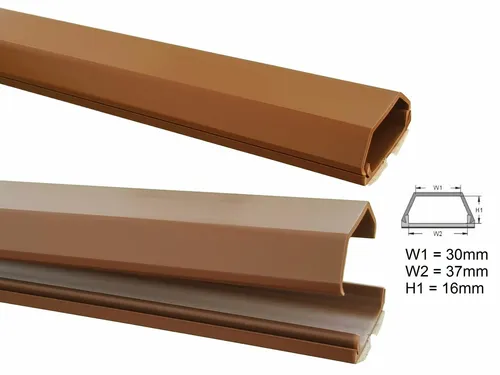 braun 1m Kabelkanal 37x16mm (Innenmaß) selbstklebend