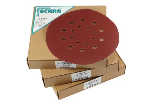 Eckra Schleifscheibe 225 mm - 75 Stück Sortiment - Vielseitiges Klett-Schleifpapier mit Körnungen 40, 80 und 180 für Wand- und Deckenschleifer. Ideal für präzises Schleifen von Holz und anderen Materialien.