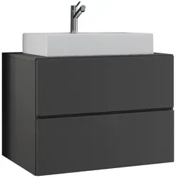 Mid.you Waschtischkombi VCM Lendas, Anthrazit - Stylische hängende Waschtischkombination aus Holzwerkstoff mit 2 praktischen Schubladen, ideal für moderne Badezimmer.