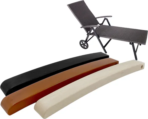 Sonnenliege Rattanliege mit 2 Ersatzarmlehnen in Grau von Sonstige/unbekannt