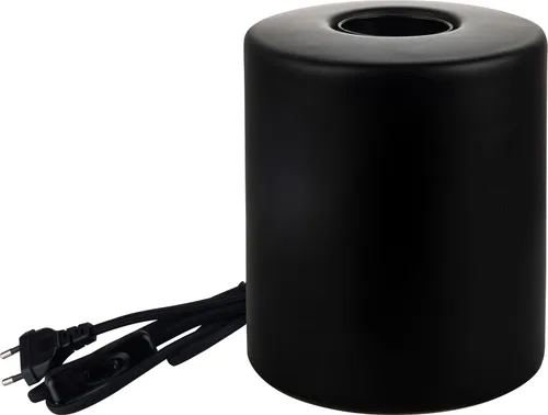 LUXULA Tischleuchte, JAR, Metall, E27, Textilkabel mit Schalter, schwarz LX100187