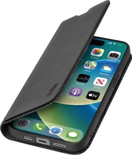 SBS Book Wallet Lite iPhone 15 schwarz (TEBKLITEIP1561K)