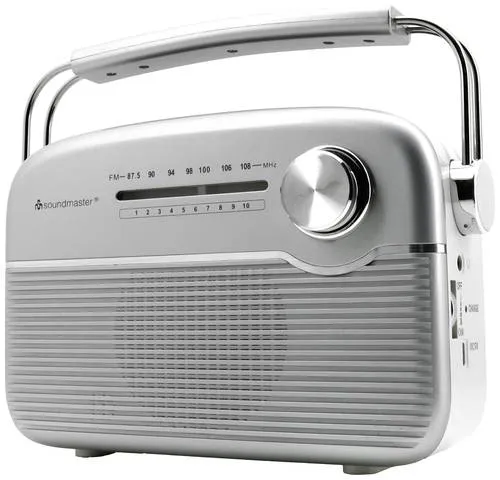 SOUNDMASTER UKW Radio TR480SI - Tragbares Retro-Radio mit Solarpanel, nachhaltiger Genuss für Zuhause und unterwegs
