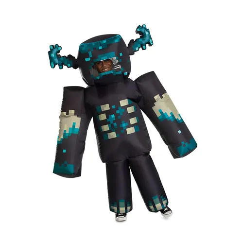 Disguise Minecraft Warden Aufblasbares Kostüm – Offizieller Overall für Erwachsene mit Luftventilator