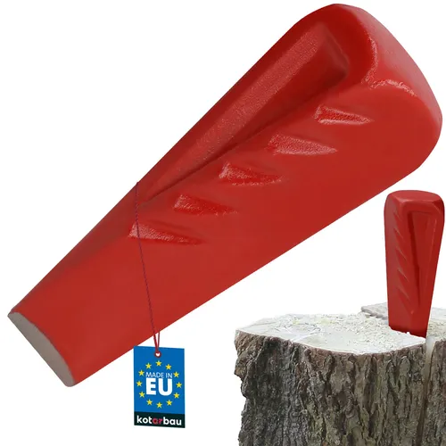 KOTARBAU® Geschmiedeter Spaltkeil aus Stahl 214 mm 2,2 kg Keil Spaltgranate Holzspaltkeil Holzspalter Fällkeil Scheitkeil Nachsetzkeil Treibkeil zum Spalten von Holz