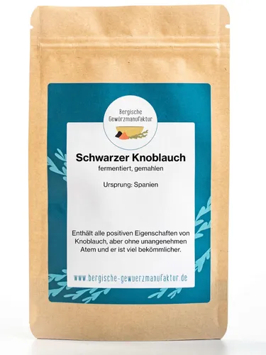Schwarzer Knoblauch, fermentiert, gemahlen