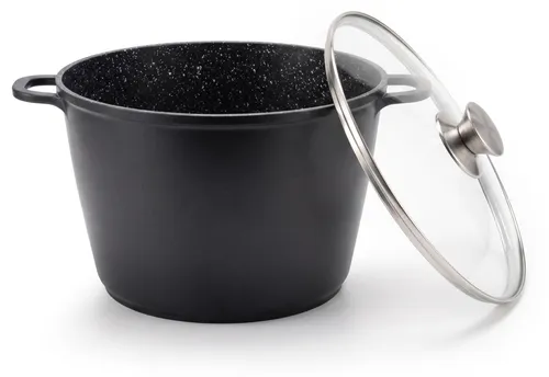 Kochtopf 10 L mit Glasdeckel – Aluminiumguss, Antihaftbeschichtung