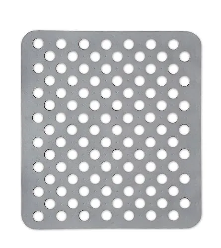 Kinvara SPÜLBECKEN Einlage 31x28cm eckig Spülbeckenmatte Spülbeckeneinlage Spülmatte Spülmatte Abtropfmatte Matte 3-Varianten 55 (Grau)