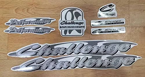 Aufkleber Fahrrad Rahmen Challenge Performance Dekor Sticker Decal Set 8-Teilig