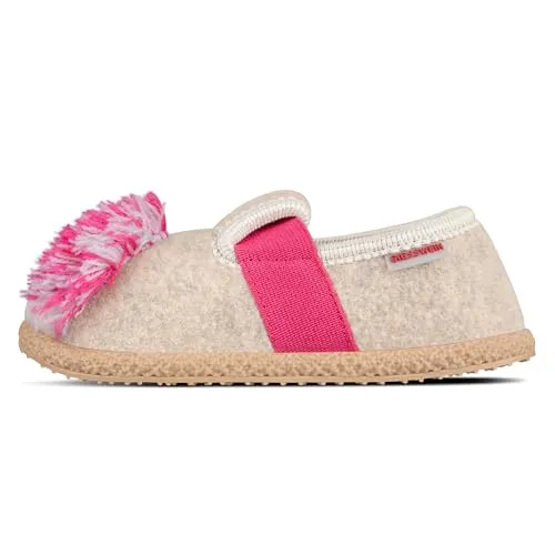 GIESSWEIN Trabening Mädchen Niedrige Hausschuhe in beige von GIESSWEIN