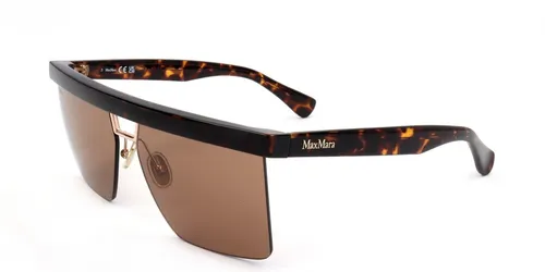 Max Mara Sonnenbrille MM0072 52E 60 - Stilvolle Damenbrille - Elegante Sonnenbrille für Damen mit 100% UVA & UVB Schutz, ideal für sonnige Tage. Der braune Kunststoffrahmen sorgt für Komfort und Stil.