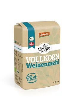 Bauck Mühle  6x Weizenmehl Vollkorn Demeter 1000g