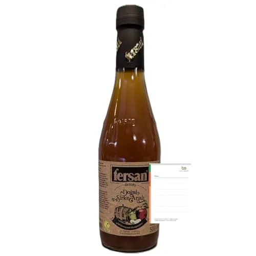 Fersan Natürlicher Apfelessig mit Essigmutter - Detox Essig, ungefiltert & roh, 500 ml - Ideal für Salate & tägliche Anwendung - Vegan + Ben's Garden Notizblock Set