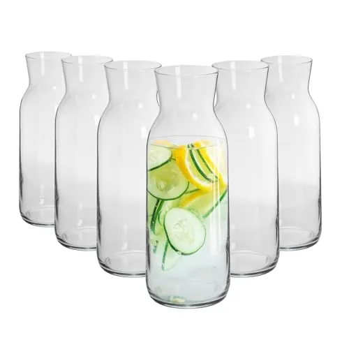 Argon Tableware Brokka -Glas Carafes - 1,2L - Pack Von 6 - Klar