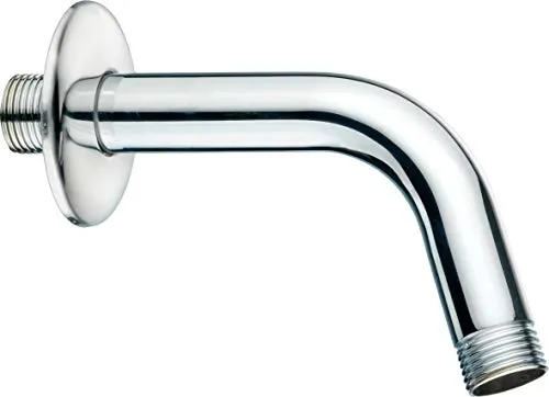 Cornat Wandarm - 130 mm Ausladung - 45° Neigung - 1/2 Zoll Anschlussgewinde - Passend für alle handelsüblichen Kopfbrausen - Messing verchromt / Zulaufarm für Regenduschen / Brausearm / TECBW3308