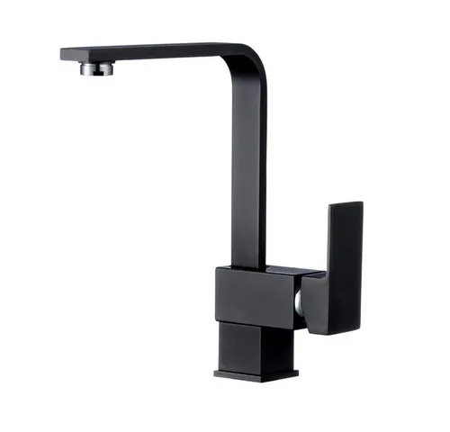 HAC24 Küchenarmatur - Einhandmischer schwarz mit 360° Schwenkfunktion - Spültischarmatur mit einem eleganten Design, ideal für moderne Küchen. Der 360° Schwenkbereich ermöglicht optimale Flexibilität beim Spülen.