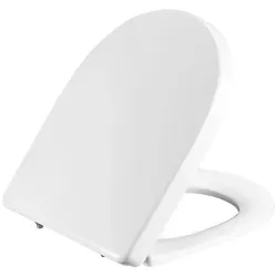 Pressalit WC-Sitz Delight mit Absenkautomatik 492000-D02999 - WC-Sitz in elegantem Weiß, ideal für D-förmige WC-Keramiken mit praktischer Absenkautomatik für leisen und sicheren Gebrauch.