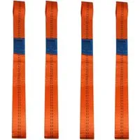 TRUTZHOLM 4 Gurtschlaufen Doppelschlaufe Spanngurt für Motorrad Orange