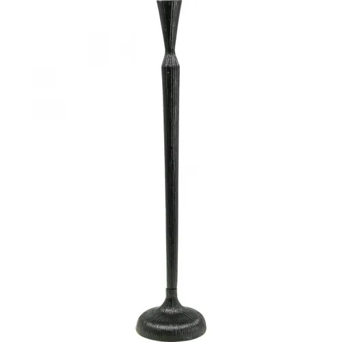 Eleganter Kerzenständer Schwarz Metall H59cm Ø13cm - Dekoration: Moderner Kerzenhalter aus robustem Metall, ideal für festliche Anlässe und stimmungsvolle Beleuchtung.