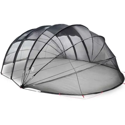vidaXL Poolzelt Kuppel Transparent 538 x 440 x 204 cm, Garten- und Terrassenzelt, wasserfeste Abdeckung für Pool, einfach aufzubauen, windfest für den Sommer