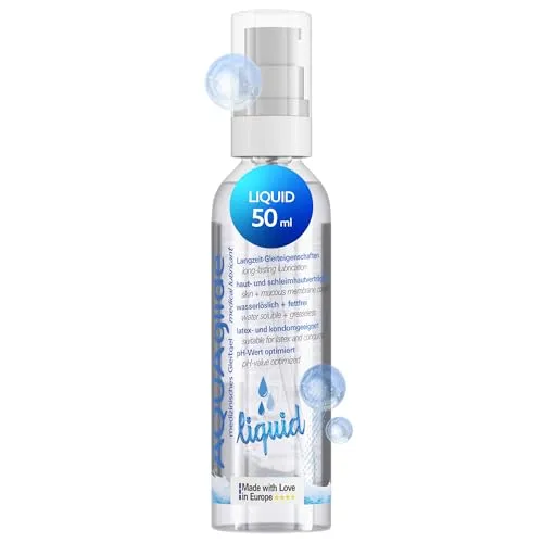 Produktbild JOYDIVISION AQUAglide liquid 50 ml Gleitmittel, wasserbasiertes Gleitgel & extra flüssig, Kompatibel mit Latex-Kondo Men