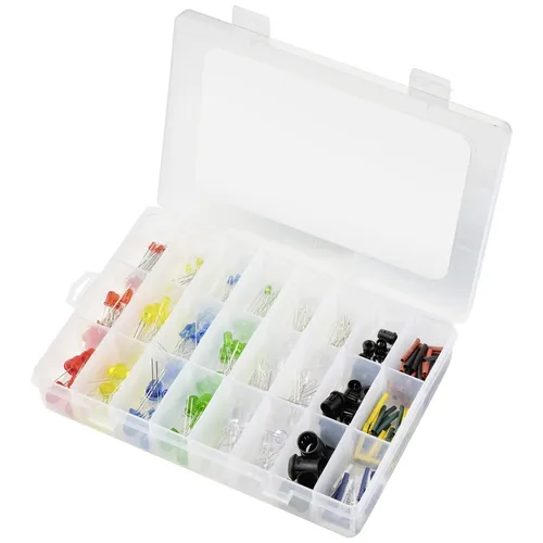 TRU COMPONENTS LED-Sortiment 6 Farben - Energiesparlampen: Vielfältiges LED-Sortiment in Rot, Blau, Grün, Gelb, Kaltweiß und Warmweiß – ideal für kreative Beleuchtungslösungen.