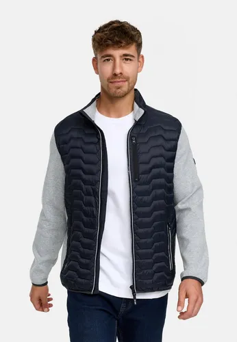 Indicode Sommerjacke Herren INErlando – Übergangsjacke mit Reißverschluss in Blau XXL - Moderne Herrenjacke mit gesteppter Front, ideal für den Übergang. Pflegeleicht und im casual Stil, bietet sie Komfort und Stil für jeden Tag.