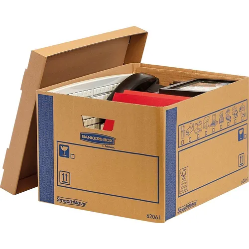 Bankers Box Umzugskartons SmoothMove Prime - 5er Set - Versand- & Umzugskartons, stabile und wiederverwendbare Kartons mit optimalen Innenmaßen für sicheren Transport und Lagerung.