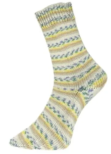 Pro Lana Golden Socks Alicante 17 996 - Natur/Gelb/Grün/Blau