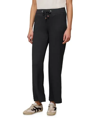 Street One Studio Wide Leg Hose Crinkle Crash Schwarz 44