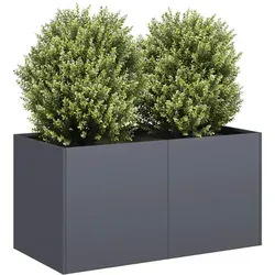 vidaXL Pflanzkübel Anthrazit 80x40x40 cm - Garten-Zubehör, langlebiger Pflanzkübel aus kaltgewalztem Stahl mit viel Platz für Pflanzen und dekorativem Design für jeden Außenbereich.