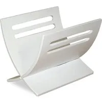Homestyle4u 964 Zeitschriftensammler Holz Weiß