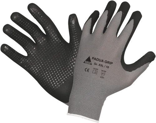 HASE 508150 8 - Arbeitshandschuhe, Nylon, mit Nitril, Padua Grip, Gr. 8