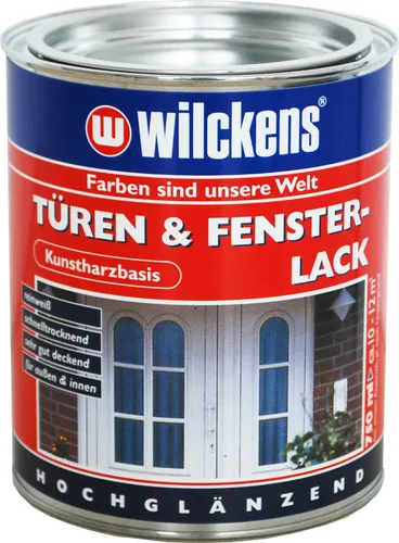 Kunstharzfarbe Kunstharzbasis Türen & Fensterlack Lack Hochglanz Reinweiß 375ml