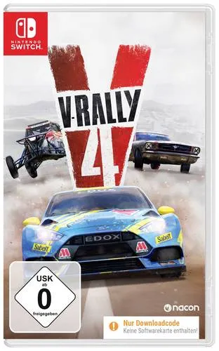 V-Rally 4 - Nintendo Switch: Offroad-Rennspiel - Switch Simulationsspiele mit über 50 Fahrzeugen und spannenden Modi! Erlebe die Herausforderungen von Rallyes und Drifts in spektakulären Umgebungen.